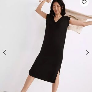 Madewell black midi dress